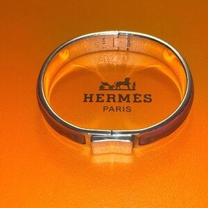 Silver and Orange Men's Bracelet